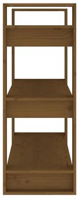 Estante/divisória 80x35x91 cm madeira maciça castanho mel
