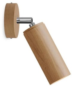 Fermaluce Wood com foco ajustável em madeira e abajur Tub-E14