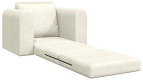 Sofá Cama 2 Em 1 Creme 98x71x83 cm Veludo