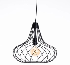 Moderne hanglamp zwart 42 cm E27 - Iggy Moderno