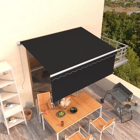 Toldo retrátil manual com estore 3,5x2,5 m antracite