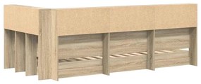 Cama Estante Carvalho Sonoma 100x200 cm - Madeira Revestida