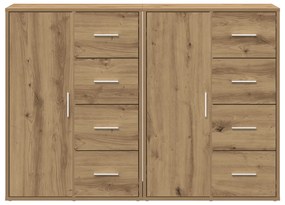 Buffets 2 pcs Carvalho Artesanal 60x31x84 cm Madeira de Engenharia