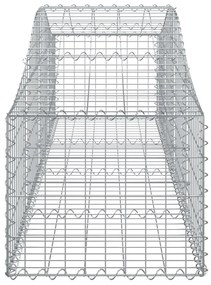 Cestos gabião arqueados 15pcs 200x50x40/60 cm ferro galvanizado