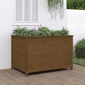 vidaXL Canteiro elevado jardim 119,5x82,5x78 pinho maciço castanho-mel