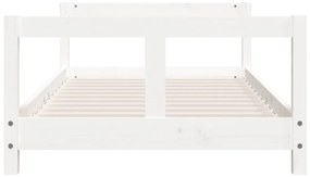Estrutura de cama infantil 80x160 cm pinho maciço branco