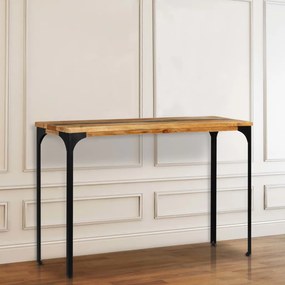 Mesa consola 120x35x76 cm madeira recuperada maciça