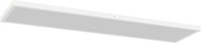 HOMCOM Conjunto de 4 Candeeiros de Teto Reguláveis em Cor com Interruptor DIP e de Parede 3000K/4000K/6000K 120x30x3,7 cm Branco | Aosom Portugal
