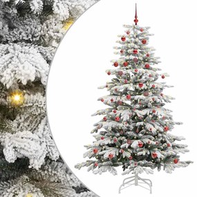 vidaXL Árvore de Natal Articulada Artificial Branco 210 cm PE e PVC