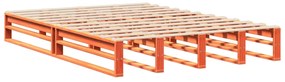 Cama sem colchão 140x190 cm pinho maciço castanho-mel