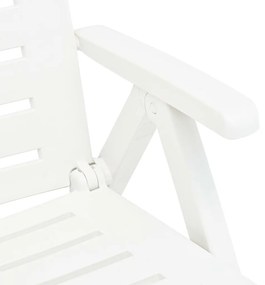 Espreguiçadeira dobrável plástico branco