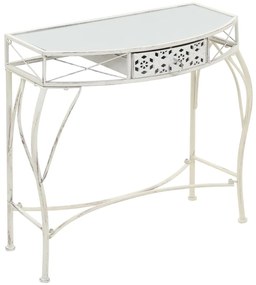 Mesa de apoio estilo francês 82x39x76 cm metal branco