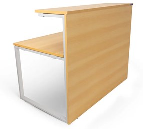Balcão Receção Kclose 1400x800x1100mm Melamina Faia / Cinza