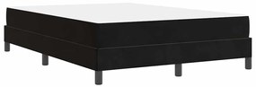 Cama box spring com colchão Preto 140 x 190 cm Veludo
