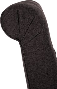 Conjunto de 2 cadeiras de sala de jantar Tecido preto