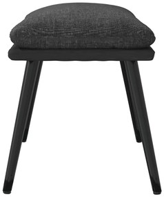Apoio de pés 45x29,5x35 cm tecido/couro artificial cinza-escuro