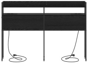 Cabeceira de armazenamento Carvalho preto 135 cm