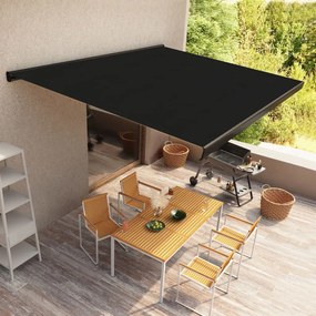 vidaXL Toldo motorizado com caixa 400x300 cm antracite