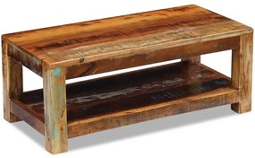 Mesa de centro 90x45x35 cm madeira reciclada maciça