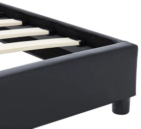 Estrutura de cama 120x200 cm couro artificial preto