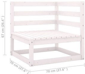 Sofá de canto p/ jardim c/ almofadões pinho maciço antracite