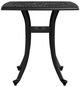 Mesa de jardim 53x53x53 cm alumínio fundido preto