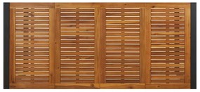 Conjunto de Jantar de Jardim de 7 Peças Bege em Rattan Poly e Acácia v