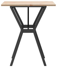 Mesa de jantar estrutura em Y 60x60x75 cm pinho e aço