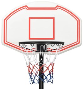 Tabela de basquetebol 237-307 cm polietileno branco