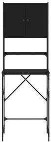 Armário sanita/máquina de lavar 68x48,5x194 cm preto