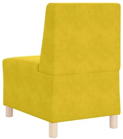 Poltrona 55 cm veludo amarelo