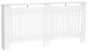 HOMCOM Cobertura Radiador Moderna de MDF com Prateleira Superior para Sala de Estar Dormitório Escritório 172x19x81 cm Branco | Aosom Portugal