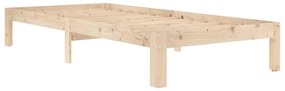 Estrutura de cama 90 x 200 cm madeira de pinho maciça