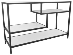 Móvel TV Robbins – Preto e Branco – 120 cm x 39 cm x 75 cm