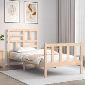 Cama sem colchão 90x200 cm madeira de pinho maciça