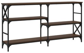 Mesa consola 150x29x76,5 cm derivados madeira carvalho castanho