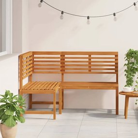 Banco de canto para jardim 140 cm madeira de acácia maciça