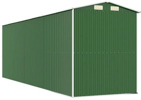 Abrigo de jardim 192x606x223 cm aço galvanizado verde