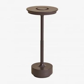 Lâmpada De Mesa Led Sem Fios Em Alumínio Rivkin Castanho Fumado - Sklum