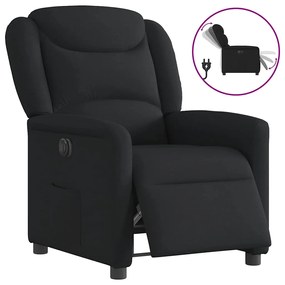 vidaXL Poltrona elétrica reclinável tecido preto