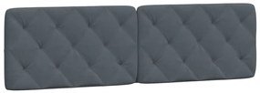 Estrutura de cama c/ luzes LED 180x200cm veludo cinzento-escuro