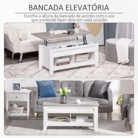 Mesa de Centro Orion com Tampo Elevatório - Design Minimalista