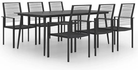 7 pcs conjunto de jantar para jardim