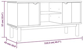 Móvel de TV OTTA 113,5x43x57 pinho maciço