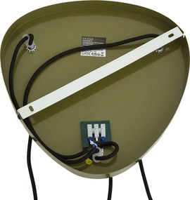 Candeeiro de Teto Pendente Retro Verde com Abajur de Metal 6 Luzes - Macaron
