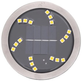 Luzes solares para exterior com espigões 12 pcs branco quente