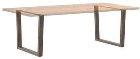 Pés para mesa de jantar em formato de V, 2 peças, aço natural, 100x(72