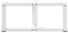 Pés para mesa de centro em forma de T, 2 peças, branco, 70x25x(30-31)