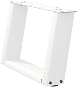Pés para mesa de centro em formato de U, 2 peças, branco, 50x(30-31) c