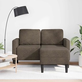 Sofá 2 lugares com Chaise em L 125 cm couro artificial